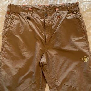 Howler Brothers Khaki Medium (34/35 x 31) Nylon Adventure Hiking pants - $80 new